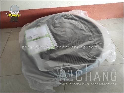 ห่อหุ้มชิ้นส่วนพัดลมมาอย่างดี ไม่เป็นริ้ว เป็นรอย