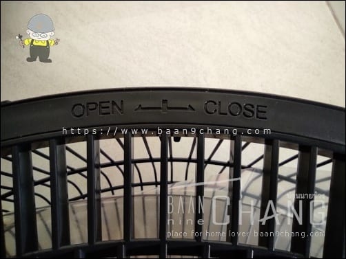 ตะแกรงหน้า ด้านบน เชียนชัด Open - Close , เปิด กับปิด