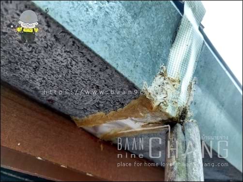 PU sealants ไม่ได้เหมาะกับทุกสภาพการใช้งาน อย่างงานซ่อมรางน้ำฝนแบบนี้ ก็ไม่เหมาะ